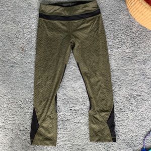 Lululemon Pants- camouflage and mesh w/ zipper